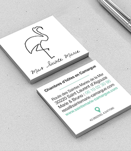  Cartes de visite carrées pour le Mas St Marie